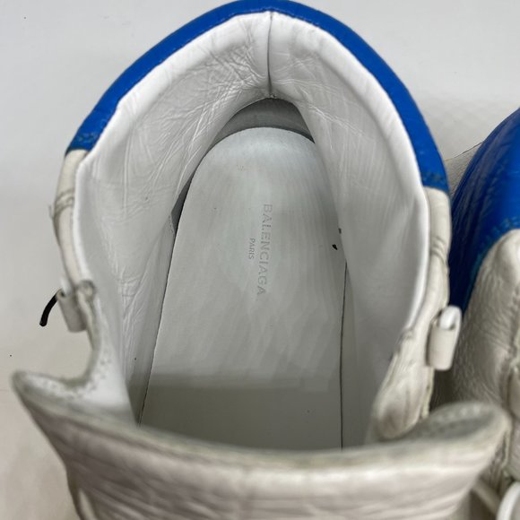 Balenciaga Arena Highs - Blanc / Bleu  Men's Sneakers - Picture 13 of 14